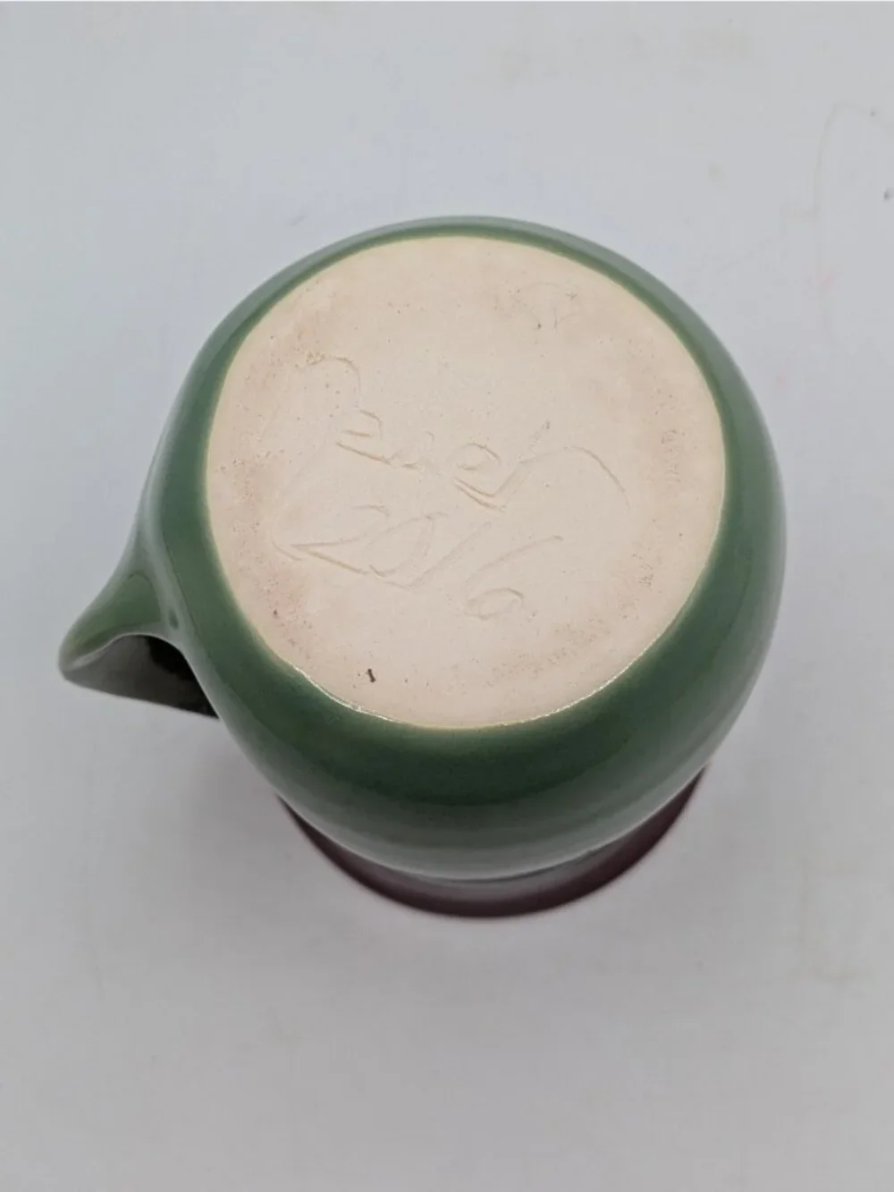 Neher Pottery Clay in Motion Right Hand Warmer Mug Hand Crafted Signed